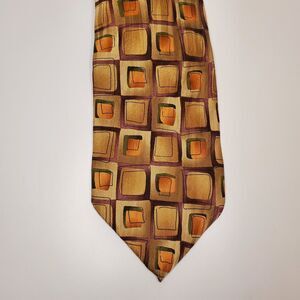 J. Garcia 100% Silk Tie Gold Orange Brown Yellow 2005 Collectible Jerry Garcia